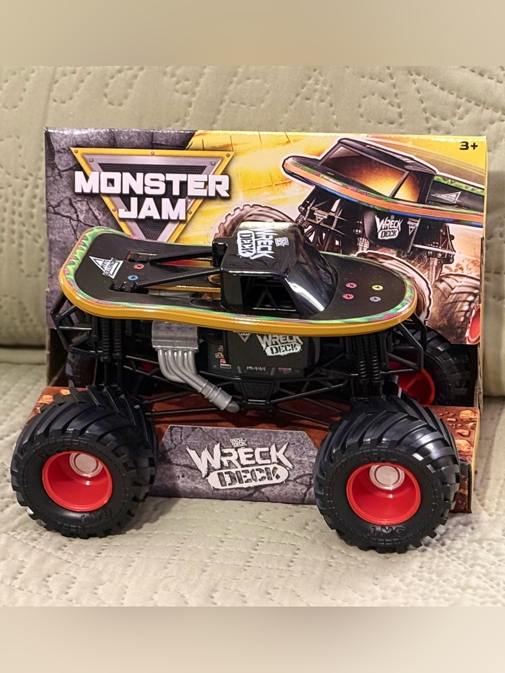 Monster Jam Wreck Deck Black and Red Monster Truck Toy
